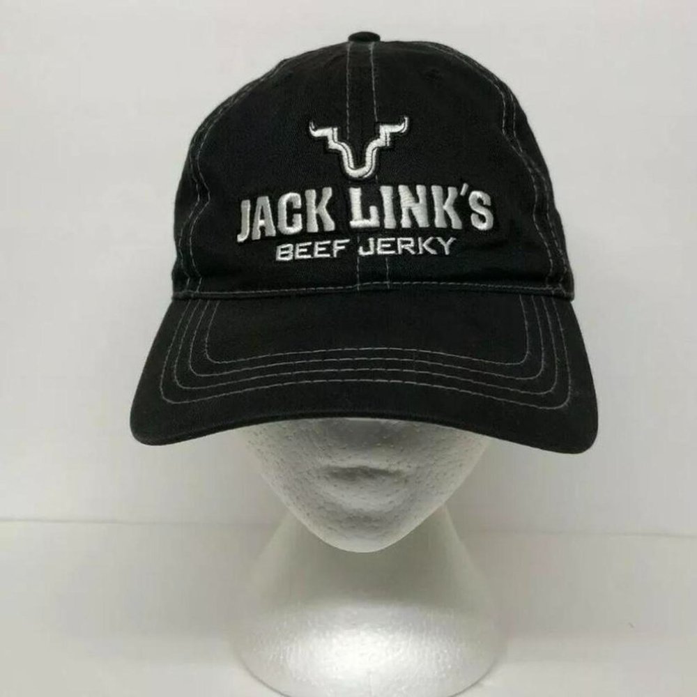 Jack Links Beef Jerky Hat Baseball Cap Embroidered Logo Adjustable Black